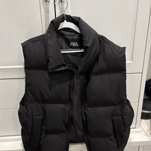 Zara black Puffer Vest